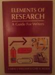 Elements of research: A guide for writers 0882840703 Book Cover