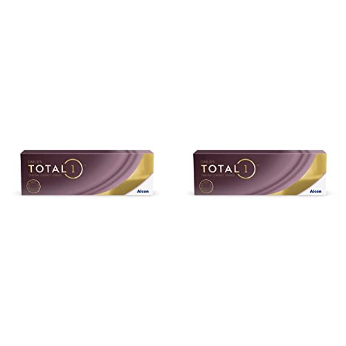 Dailies Total 1 Lentes de contacto de reemplazo diario, Pack de 30, R 8.5 mm, D 14.1 mm, -1.50 Diopt & Total 1 Lentes de contacto de reemplazo diario, Pack de 30, R 8.5 mm, D 14.1 mm, -1.00 Diopt