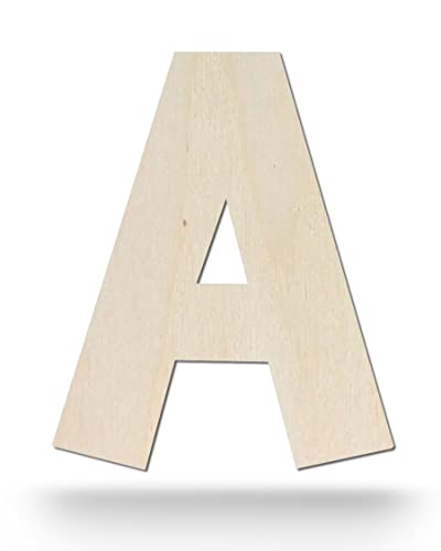 Kleenes Traumhandel Holzbuchstaben - Buchstabe aus Holz - Buchstaben für Türbeschriftung - Alphabet aus Holz für Kinderzimmer, Wohnzimmer u.v.m. - (7,5 cm, Großes A)