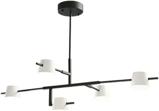 Lustre 5 têtes orientables en fer luminaire de plafond pour un éclairage intérieur ciblé