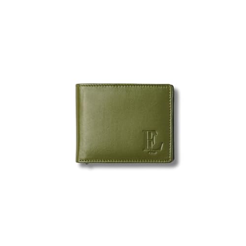 Image of Forest Green Genuine Leather Wallet for Men with 6 Card Slots | RFID Blocking | Bifold