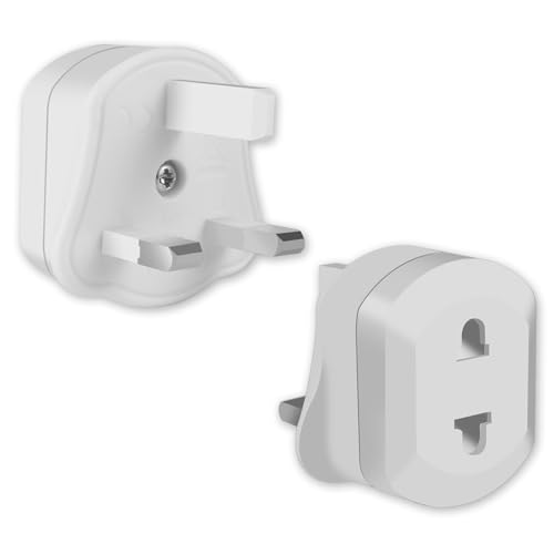 2 Pack Shaver Adapter Plug UK Electric Toothbrush Adapter Plug UK Toothbrush Adapter Plug UK Bathroom Plug Adaptor UK Plug for Toothbrush Charger UK