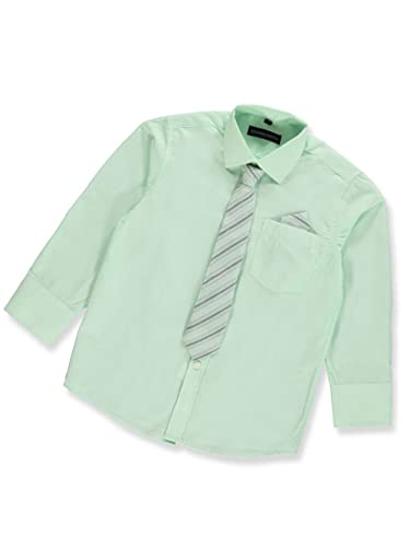 Kids World Boys' Dress Shirt & Tie (Patterns May Vary) - Mint, 62