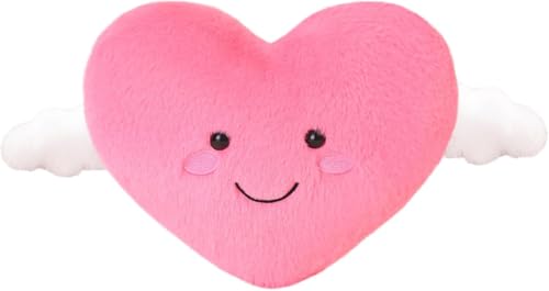 Image of Pink Heart Plush Cute Heart Stuffed Animal Soft Pillow Plushies Kawaii Heart Shape Plushie Valentine's Day Gifts Birthday for Kids Lover Decor