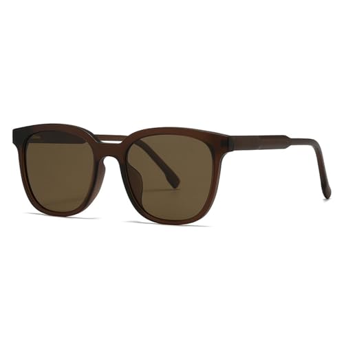 Lunettes de soleil rectangulaires vintage pour femme grand format rétro chic avec protection UV400