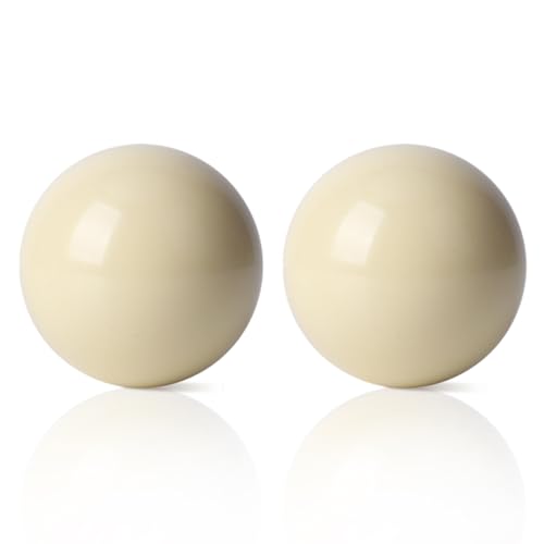 equlup Snooker Pool Cue Ball, 2 Pcs Cue Standard 5.72CM Billard Ball Resin Billardsball White Billiard Balls for Billards Training