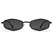 SOJOS Trendy Hexagonal Polarized Sunglasses for Women Men, Retro Fashion Irregular Rhombus Shades UV400 Protection SJ1259,Black/Grey