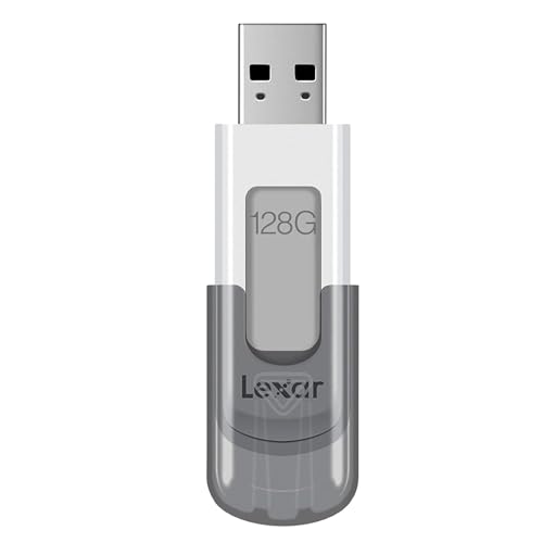 Image of Lexar 128GB 2-Pack JumpDrive V100 USB 3.2 Gen 1 Flash Drive for Storage Expansion and Backup, Up To 100MB /s Read, Gray (LJDV100128G-B2HNU)