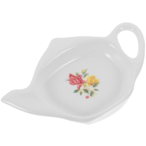 GRIRIW Piattino Portabustine Tè in Ceramica Forma Di Teiera Organizer Versatile Per Casa Supporto Antipasti e Porta Bustine Resistente e Leggero Per Cucina e Sala Tè