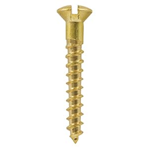 3.5x25 (6x1) brass raised slotted head screw (Pack of 20, 50, 100) (20)