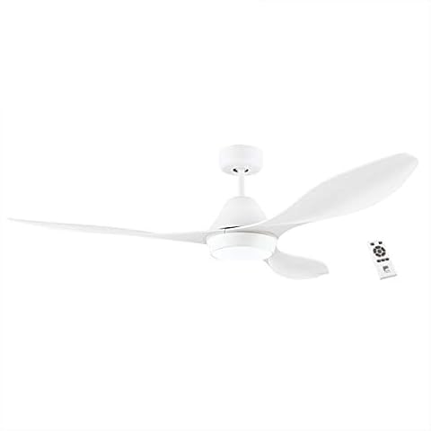 EGLO Deckenventilator Antibes, 3 Flügel Ventilator mit Fernbedienung, Deckenventilator mit Beleuchtung, Timer, Sommer Winter Betrieb, hochwertiger ABS Kunststoff Cover