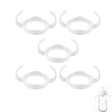 Houkiper Porte-bouteilles D'allaitement pour Bébés, Poignées de Biberon à Col Large, Poignée en Plastique Standard Easy-Grip pour Série AVENT Natural (lot de 5) (Blanc)