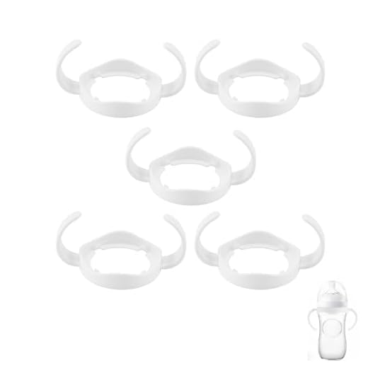 Houkiper Porte-bouteilles D'allaitement pour Bébés, Poignée en Plastique Standard Easy-Grip pour Série AVENT Natural (lot de 5)