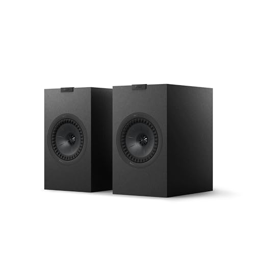 KEF Q3 Meta Diffusori HiFi passivi da scaffale, nero satinato | Musica | TV & Home Cinema | Gaming | Bass Reflex a 2 vie | Driver Uni-Q da 16,5 cm con tecnologia MAT