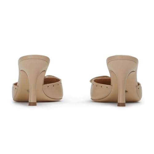 keleimusi Mid Heel Slip On Pumps Bow Tie Heeled Mules for Women Stiletto Heels Dress Party Wedding Pumps4