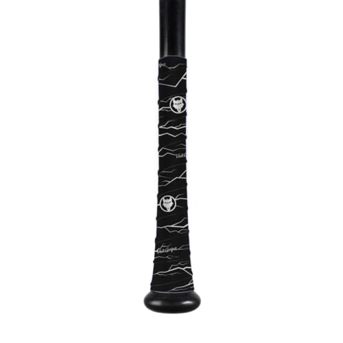 VukGripz Pulse Series Bat Grip - Baseball & Softball Bat Tape (Black Pulse)