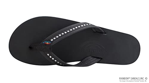 Rainbow Sandals Women's Four Layer Leather Wedge - 3/4" Strap w/Swarovski® Crystals3