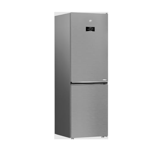 Congelateur Armoire Réfrigérateur Combiné BEKO - B3RCNE364HXB - 316 litres - L66 cm - Métal Brossé- 37 dB