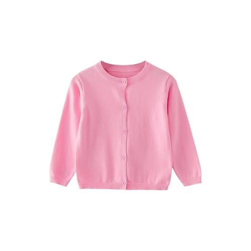 Kids Girls Knit Cardigan Sweater Soft Casual Button Sweaters Soft Long Sleeve Coats Sweatshirt Fall Winter Clothes
