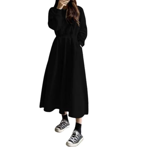 Robe à capuche polyvalente pour femme hiver longue décontractée et robe tendance chic