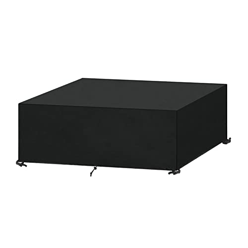 SanGlory Funda para Mesa Exterior Funda Protectora para Muebles de Jardín, Cubierta de Muebles de Patio, Cubierta de Mesa Rectangular, Funda Sofa Exterior Impermeable, Anti-UV, 150x90x71cm