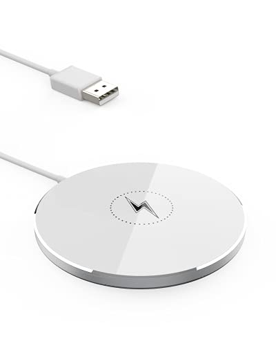 15W Max Wireless Charger for iPhone Magnetic QC USB Wireless Charger for Your Phone with Car Phone Mount Wireless Phone Charger (White)
