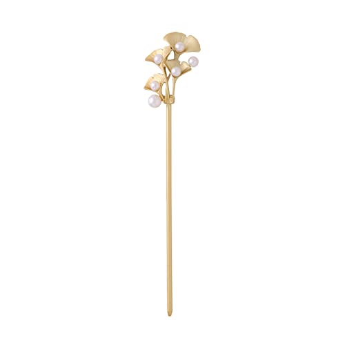 Image of Yellow Juda Bun Hair Stick & Pins - Women & Girls Hair Accessory Gift