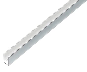 Alberts U-Profil Aluminium 10 mm x 15 mm x 1.000 mm Verchromt