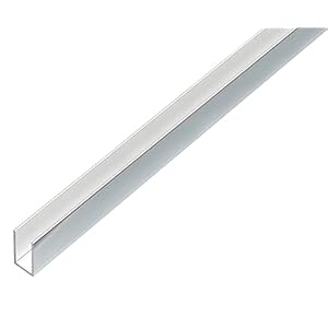 Alberts 488482 U-profiel | aluminium, chroom-look | 1000 x 10 x 15 mm
