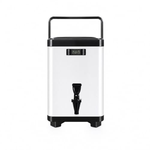 Cubo térmico portátil blanco de 8L con visor para servir café caliente en cafeterías 2