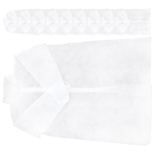 Blouse blanche jetable vêtement de travail non tissé manches longues pour laboratoire x10