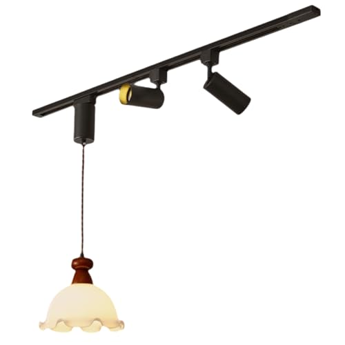 Piste de plafond pour lampe et support de suspension ajustable installé à volonté