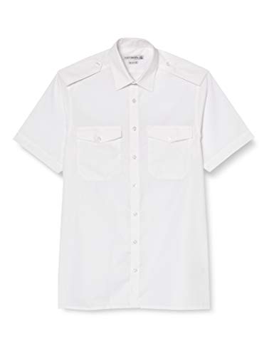 Kustom Kit Pilot S/S Camicia Business, Bianco, 48 Uomo