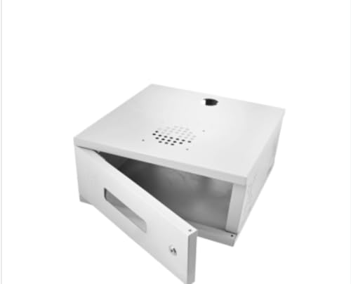 Image of Metal 2U Folding Rack Cabinet for CCTV, Lockable Enclosure with Ventilation, 500x300x145mm (3U)