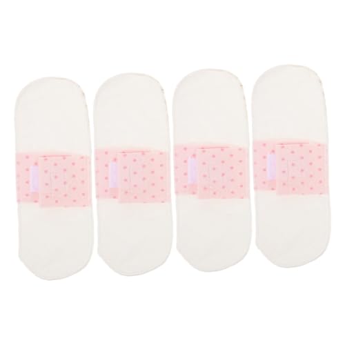 OSOLADY 4 piezas Forros Menstruales Reutilizables de Algodón Suave y Transpirable Almohadillas de Tela Lavables para Embarazo y Posparto Protección para Mujer Sensible