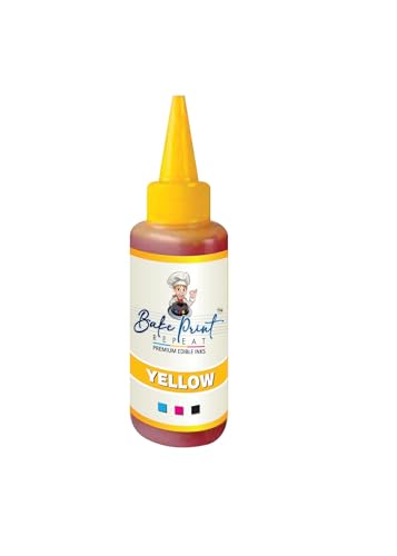 Bake Print Repeat Edible Printer Ink: Perfect for Photo Cake Décor & Edible Printing Projects (Pack of 1 : Yellow -80ml)