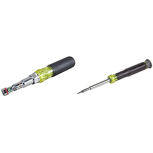 Klein Tools 32807Mag 7-In-1 Nut Driver & 32314 Electronic Screwdriver, 14-In-1 With 8 Precision Tips, Slotted, Phillips, And Tamperproof Torx Bits, 6 Precision Nut Drivers #TOP12