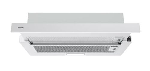 INFINITON Campana Encastrable CMPE-64WBM, 400 m3/h, Ancho de 60 cm, 2 Niveles de potencia, Filtros de aluminio incorporado, Luz Led, B, Blanco