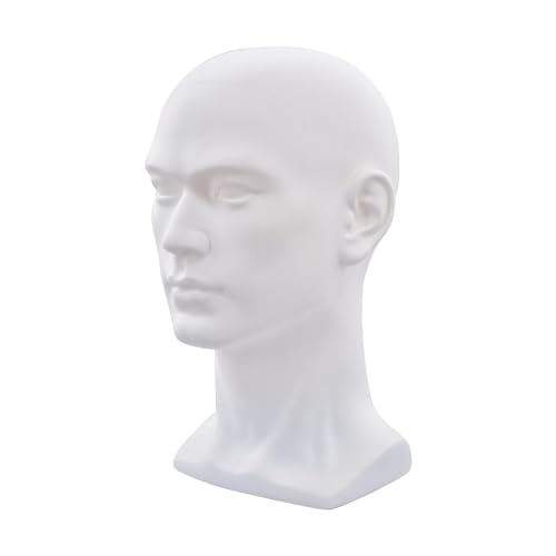 Cabeza de maniquí de peluca para joyería y gafas de hombre 4