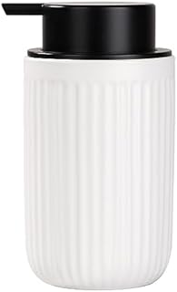 UMLACA Dish Hand Soap Dispenser - White Liquid Pump soap Dispenser for Bathroom Decro 12oz Ceramic Kitchen Dish Dispenser with Rust-Proof Liquid Pump Modern Refillable Lotion Bottles