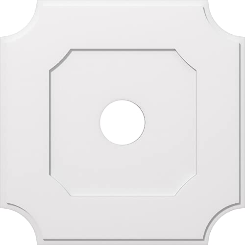 Image of Ekena Millwork CMP38LE-07000 Locke Architectural Grade PVC Contemporary Urethane Ceiling Medallions 38 inchOD x 7 inchID x 22 3 /4 inchC x 1 inchP