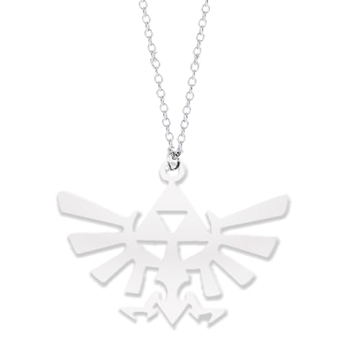 BJPERFMS Colgante Zelda, Collar Zelda, Colgante Hyrule Triforce, Necklace Zelda, Animados Collar, Joyas Zelda, Regalo para Zelda Fans