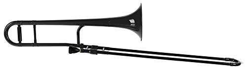 Classic Cantabile MardiBrass Trombón Tenor de ABS plástico - Afinación Bb - Deslizamiento de fibra de vidrio - 660g ligero - Diámetro: 12 mm - Incluye boquilla y funda - negro