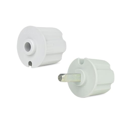 TENDAGGIMANIA ® Casquillos para toldo Rodillo enrollador de toldo con Agujero y con Pasador Cuadrado - para Rodillo de diámetro 60 mm
