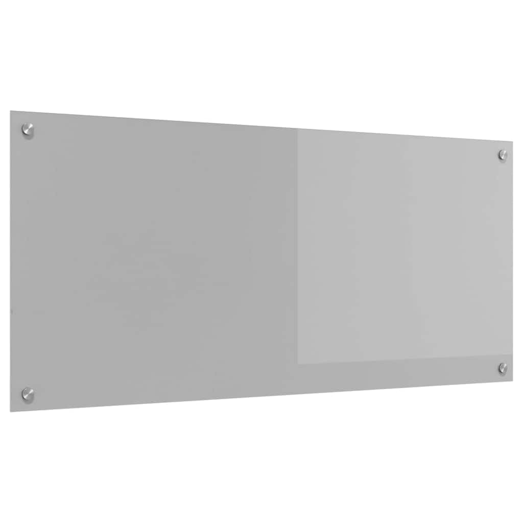 Tomostar Crédence de Cuisine en Verre, Fond de Hotte Protection Contre éclaboussures Dosseret de Cuisine Gris Clair 110x50 cm Verre trempé