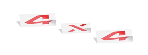 Image of Reflective Concepts 4x4 Emblem Overlay Decal Sticker -Fits: 2019-2026 Ram, NOT for Classic - (Color: Gloss Red)