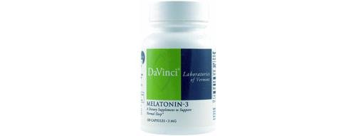 Davinci Labs Melatonin-3 - Sleep Supplement & Antioxidant & Immunity Support with 3 mg Melatonin* - Vegetarian - Gluten Free - 60 Capsules