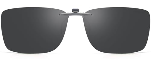 CAXMAN Kids Junior Clip On Sunglasses Polarized for Prescription Glasses Non Flip Up