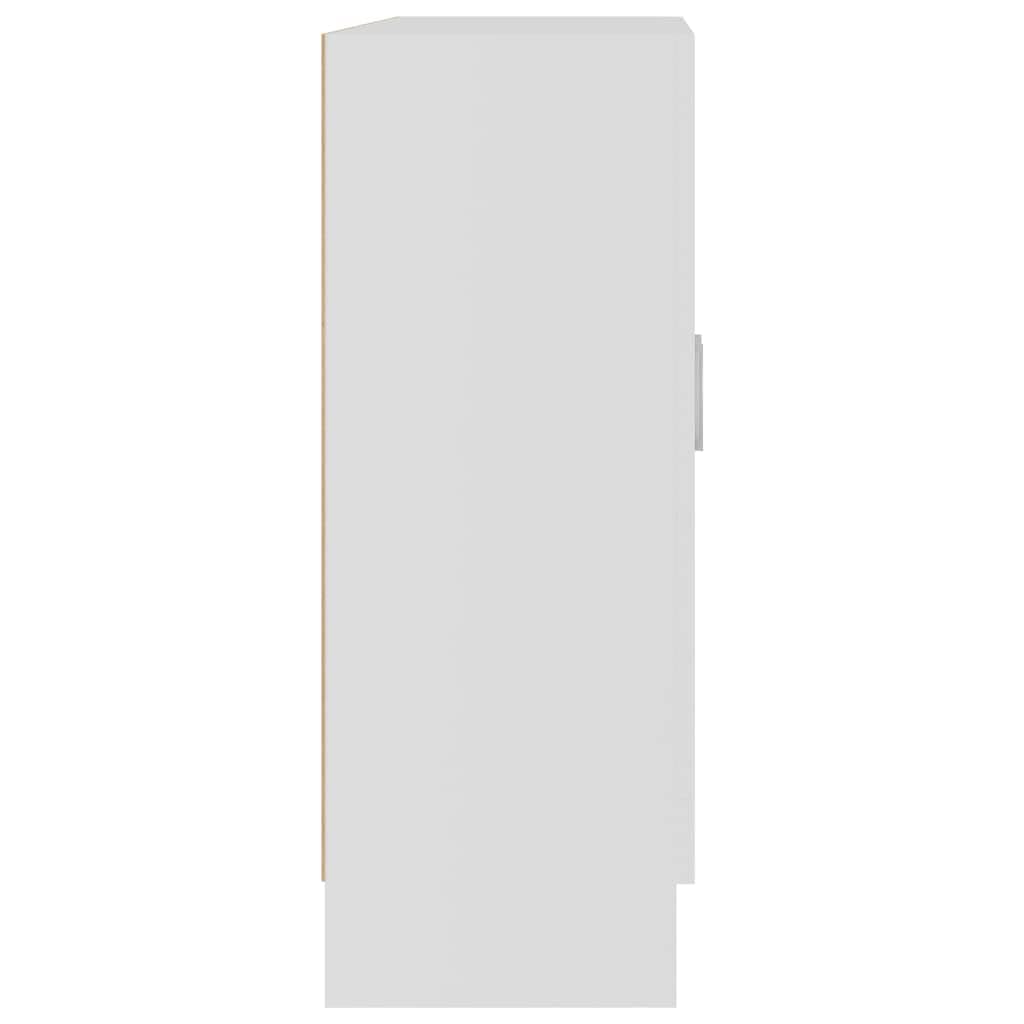 vidaXL Armadietto con Vetrina Bianco 82,5x30,5x80 cm Legno Multistrato