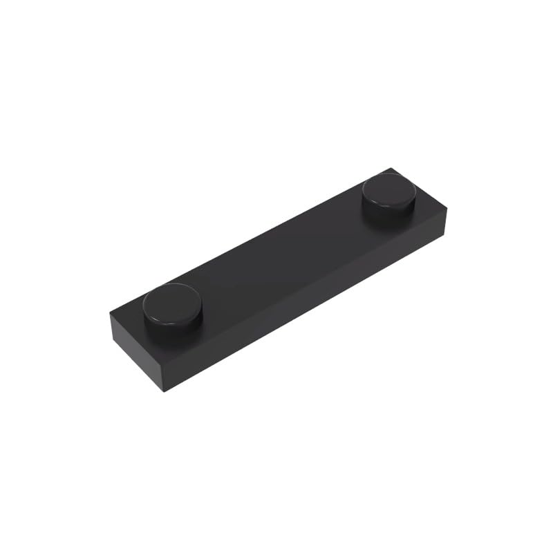 Gobricks GDS-723 Plate Special 1 x 4 with 2 Studs 50PCS Compatible with Lego Toy 92593 41740 DIY Parts and MOC Components for Major Brick Brands Color:Black 26